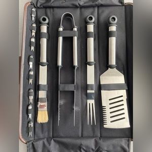 New! AB - Busch/Budweiser 13pc Professional Stainless Steel BBQ Tool Set